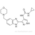 1-cyklopropyl-3- (3- (5- (morfolinometyl) -lH-benso [d] imidazol-2-yl) -lH-pyrazol-4-yl) urea CAS 896466-04-9
